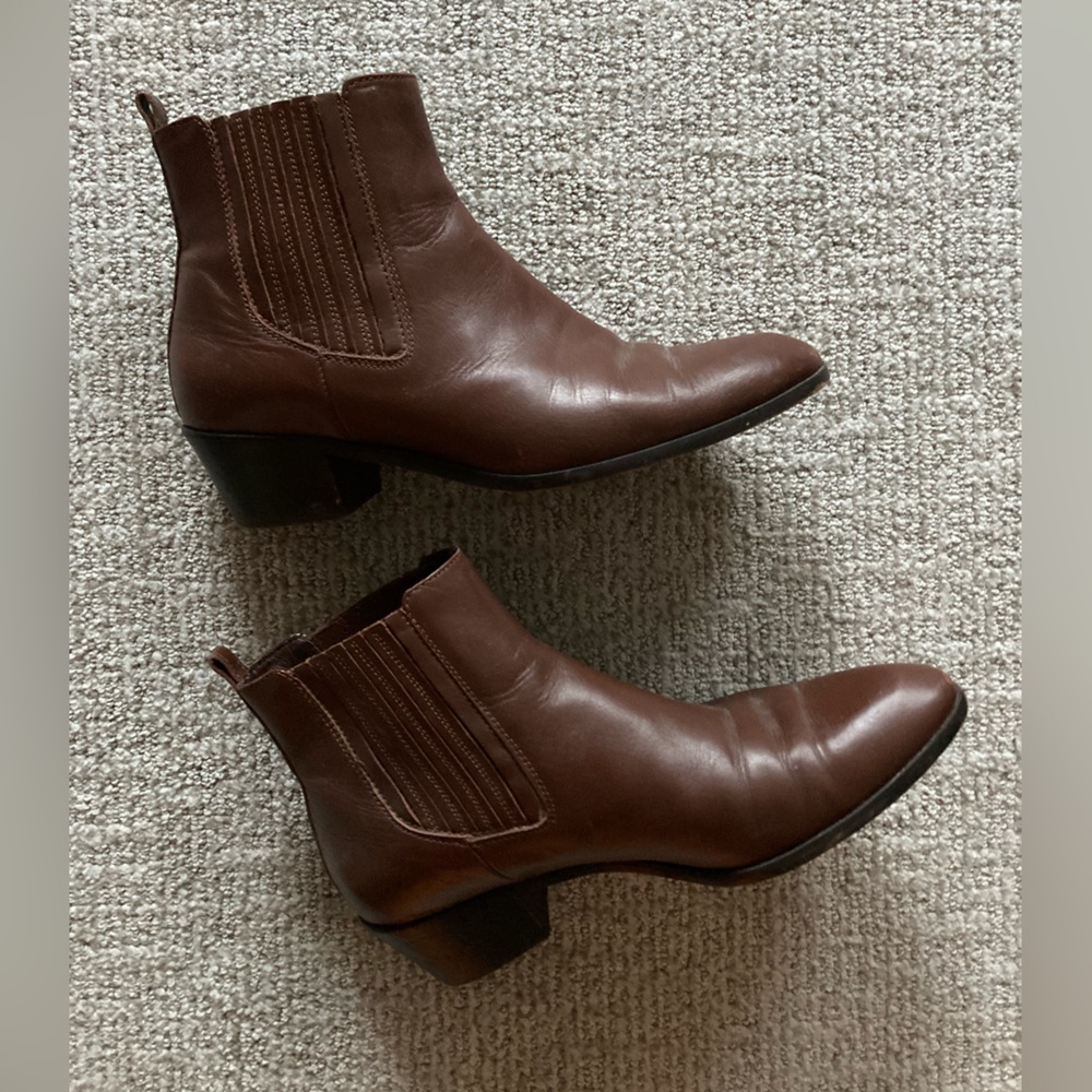 J Crew Women's Chelsea Ankle Boots Brown Leather 03002 Size 9.5